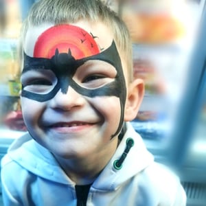 Batman Face Paint Smile