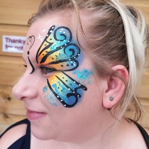 Butterfly facepainting