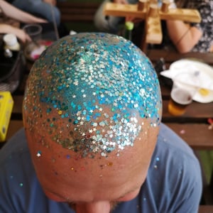 Festival glitter head