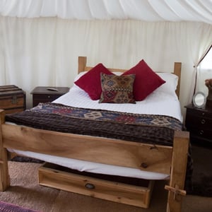 Inside yurt - Plush Tents Glamping