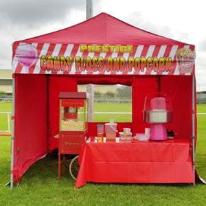 candy floss and popcorn machine stall hire