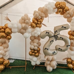 Beige & Gold 25th Birthday Display