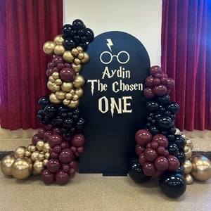Harry Potter Backdrop & Balloon Arch 