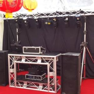 Black Gold Disco Rig with laser and scanners 1