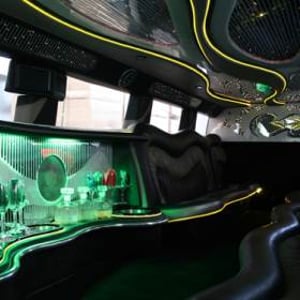 Inside White Hummer H2