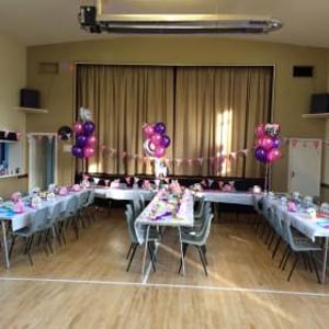 Party Tables With Helium Balloons