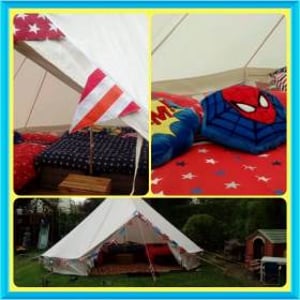 boys sleepover tent hire