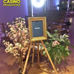 Unique Mini Magic Mirror set up for wedding
