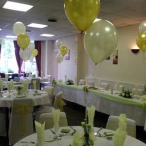 Wedding Chair Covers & Balloons at The Lodge Dudley