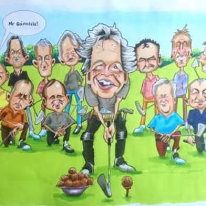 Golf Group Caricature