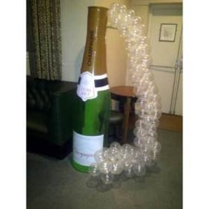 Champagne Bottle and Balloon Display Slough
