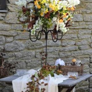 winter wedding candelabra