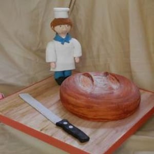 Sourdough Novelty Cake and Camberwick Green Chef Figure
