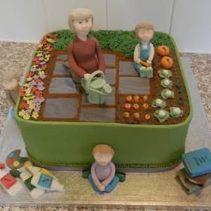 Garden Themed Celebration Cake