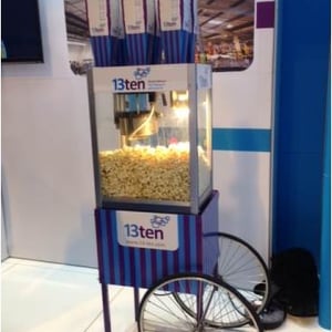 Corporate Branding Available for most items.  Custom Branded Popcorn Cart hire 