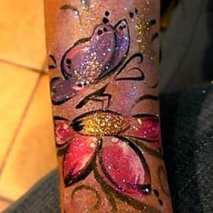 ' Butterfly ' Tattoo Face Painting