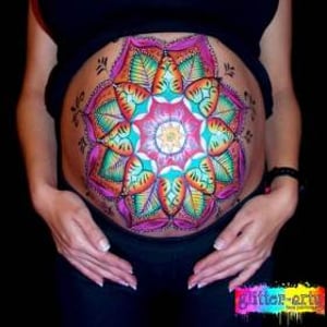 Pregnant Belly / Bump Art by Glitter-Arty Face Painting, Bedford