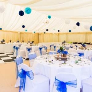 Wedding marquee interior