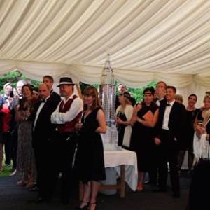 Listening to Speeches at the Gatsby Party