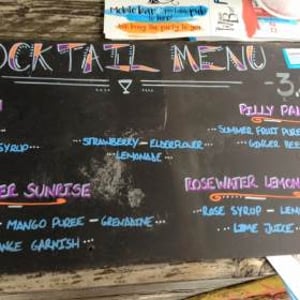 Sample mocktail menu