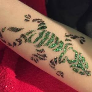 Lizzard_Glitter_Tattoo