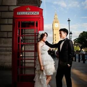 Wedding day shoot in Big Ben, London. Engagement and  wedding photography, videography, make up hair service
