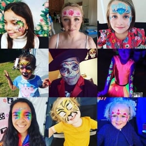 Curly Cloud face painting 