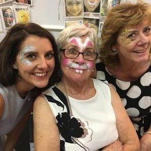 Face paint Danby wedding glitter and bunny