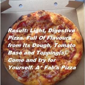Fabs Pizzas Result.