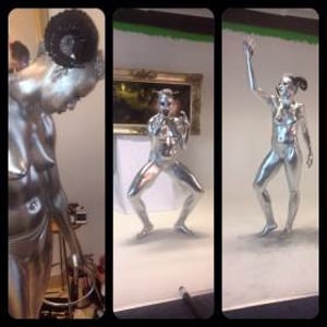 Silver Demon Makeup for Hip Hop Music Video