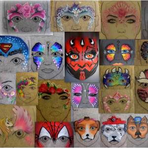 My Facepainting Menu changes frequently , depending on theme or event 