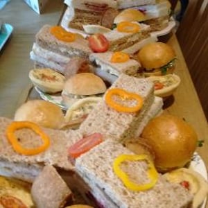 sandwiches line up afternoon tea 1
