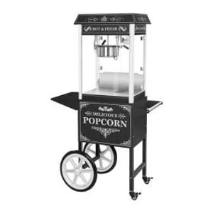 popcorn machine black and white