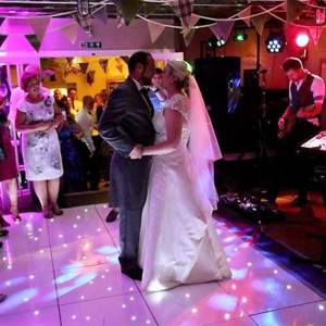 The Black Horse Inn Kirby Fleetham, perfect wedding party with some blush pink uplighting and a Starlit Led dance floor.