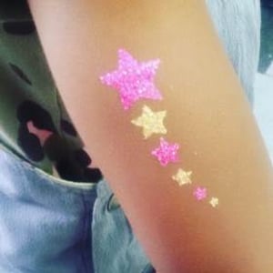 Stars glitter tattoo