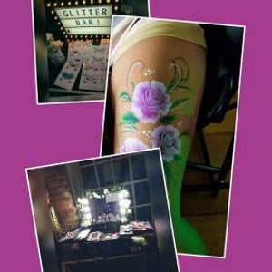 glitter bar collage hen night wedding