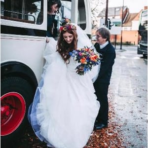 Wedding Bride vintage bus hire