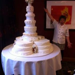 10 tier wedding cake 4' high