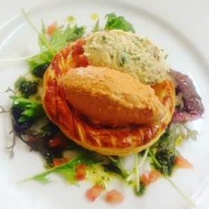 Cornish crab tartlet 