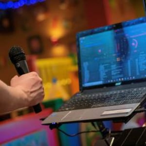 Getting ready to chat to the party