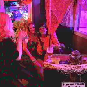 Christmas party with booth