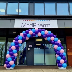 Balloon Arch for MedPharm Guildford