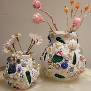 Handmade vases for table centrepieces