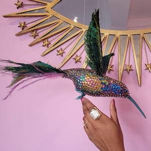 Bespoke crystal humming birds for Annabells Private Members Club