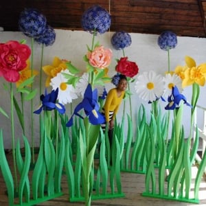 Giant paper flowers 