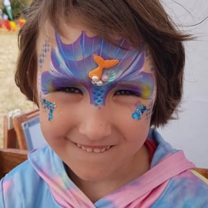 Mermaid with hand made Mermaid tail