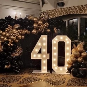 Balloon Display and Light Up Numbers