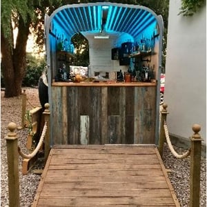 Vintage Horse Box Bar inside 