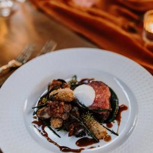 beef with oysters and samphire