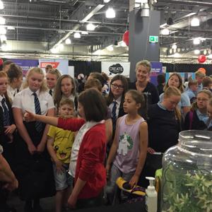 Our Crested Gecko meeting the crowds at the Big Bang event at Doncaster Racecourse